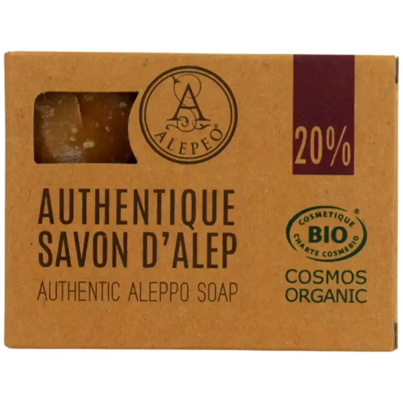 Savon d'Alep 20% Pur - Soin Luxueux pour Peau...