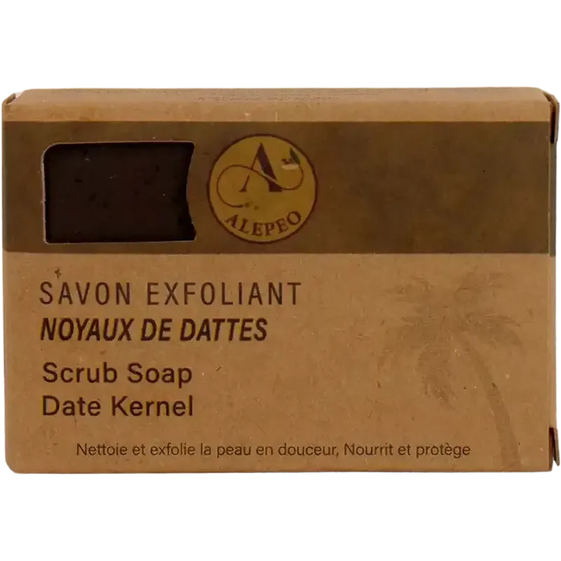 Savon Exfoliant Naturel aux Noyaux de Dattes -...