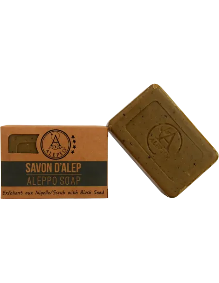 Savon d'Alep Exfoliant aux Nigelles 100 g