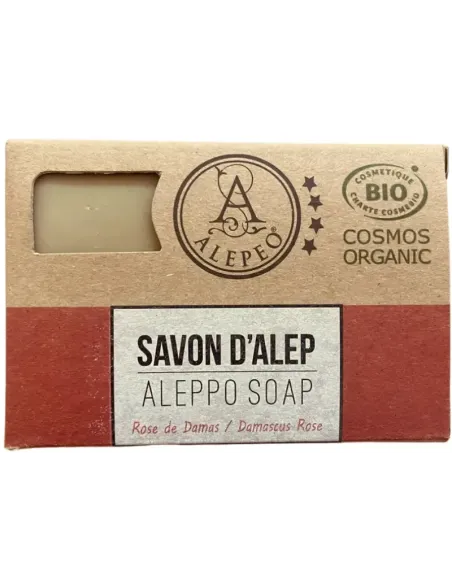 Savon d'Alep à la Rose de Damas Cosmos Organic