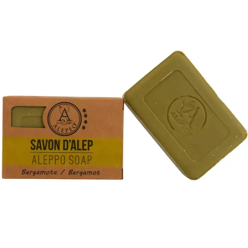 Savon d'Alep parfumé à la Bergamote 100g