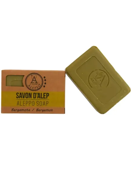 Savon d'Alep parfumé à la Bergamote 100g