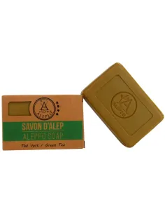 Savon d'Alep parfumé Thé vert 100g
