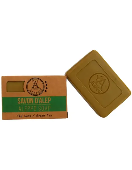Savon d'Alep parfumé Thé vert 100g